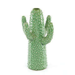 Cactus décoratif en céramique, vert L. 18,5 x 16,5 x H. 29 cm