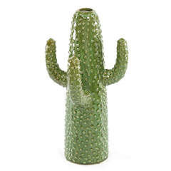 Cactus décoratif en céramique, vert L. 24 x 22,5 x H. 39,5 cm