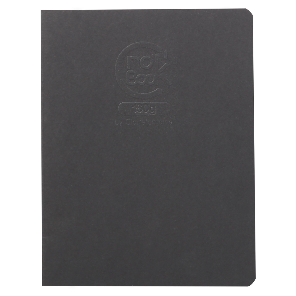 Cahier CroK'BooK piqué, noir - 20 feuilles (160g) 17x22cm