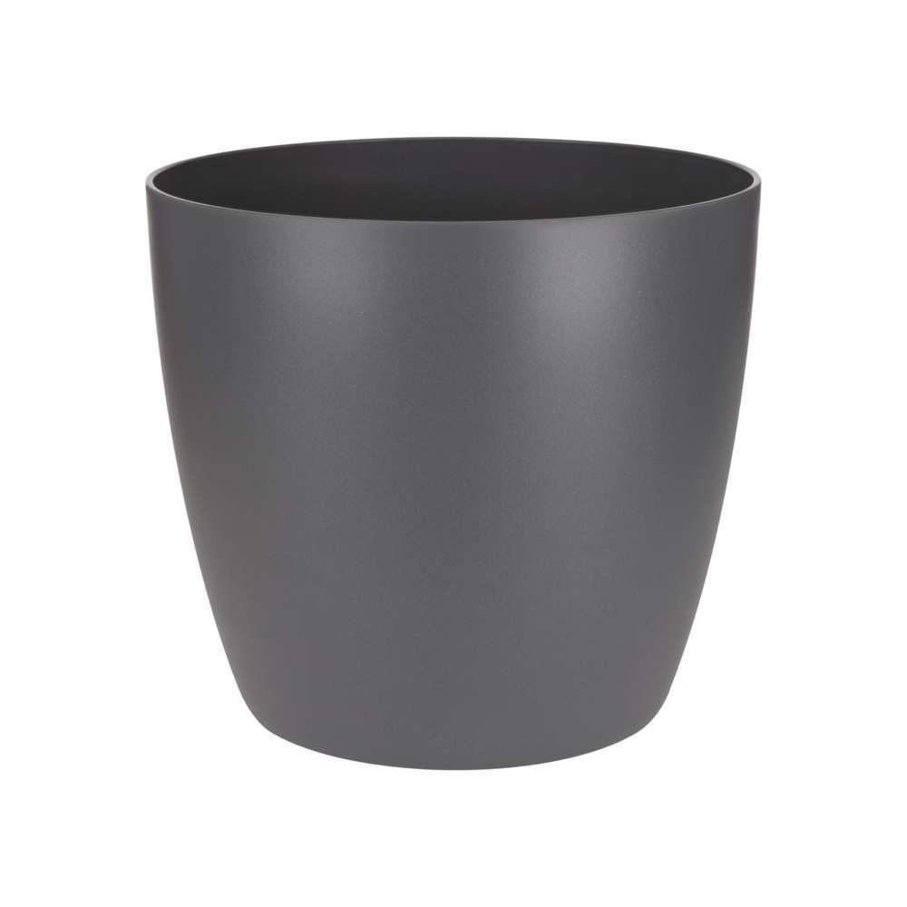 Cache-pot plastique : d.6,7cm, anthracite