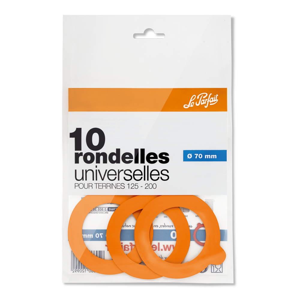 Rondelle universelle x 10 : caoutchouc,7cm