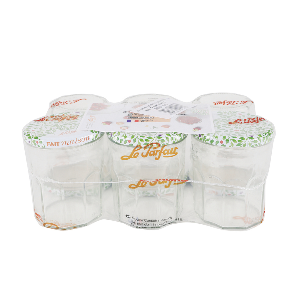Confiturier avec couvercle, pack 6 : 385 ml