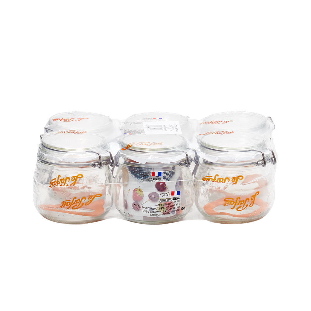 Lot de 6 bocaux - LPS  1/2 litres - D.8,5 cm