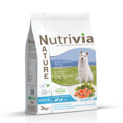 Aliments complet chien Nutrivia: saumon 3kg