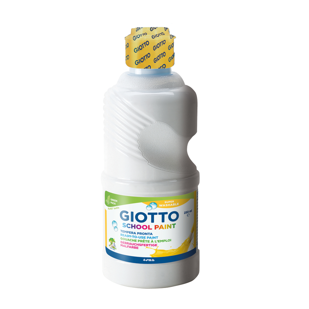 Gouache Giotto Schoolpaint, flacon 250ml - Blanc
