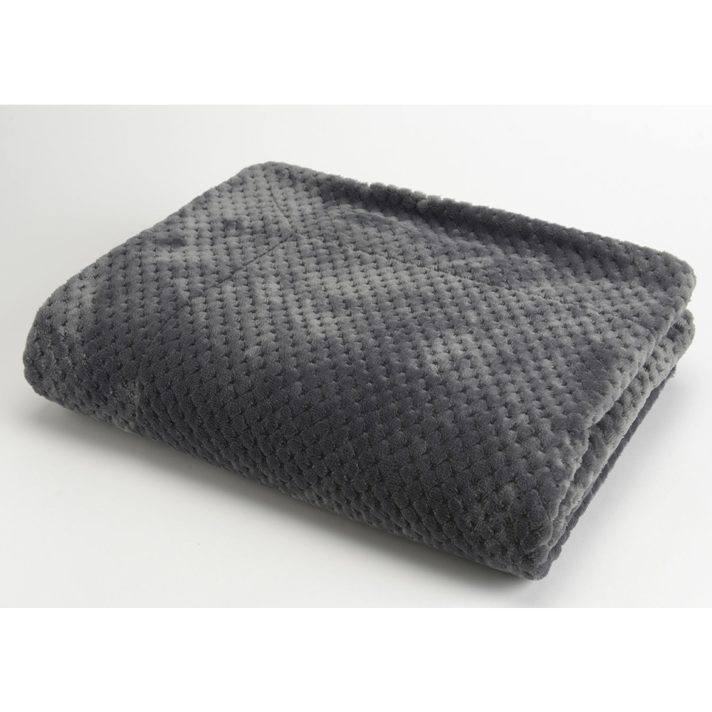 Plaid Damier, anthracite 170x130cm