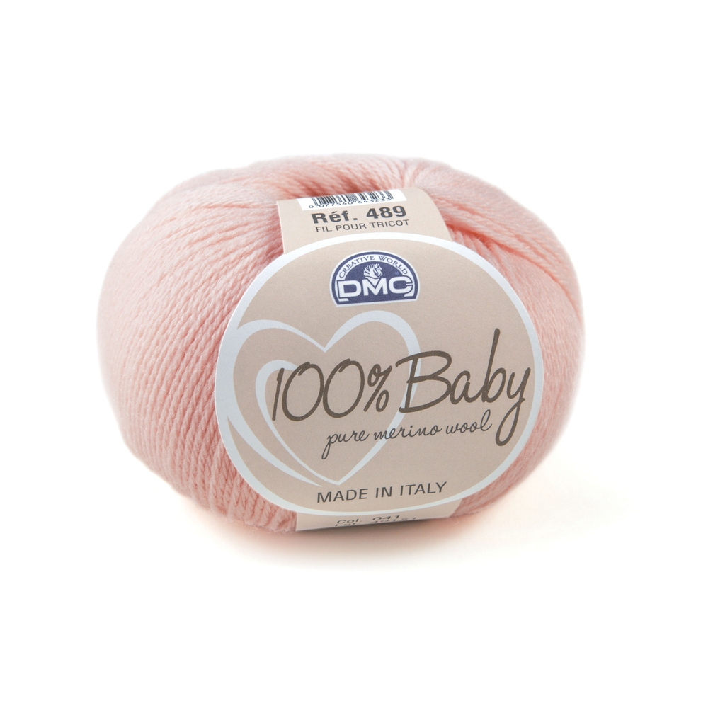 Pelote 100 % baby en laine coloris rose 041 - 50 g
