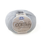 Pelote 100 % baby en laine coloris gris clair 121 - 50 g