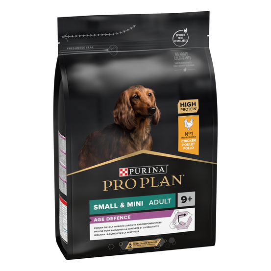 Croquettes pour petit et mini chien sénior 9+ avec Optiage : 3 kg