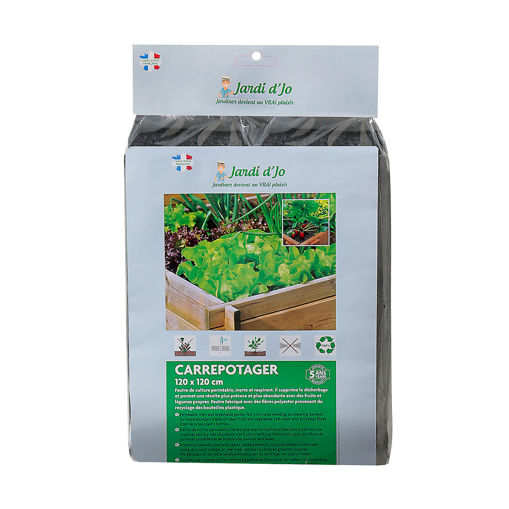 Feutre carré potager 1,2m x 1,2m