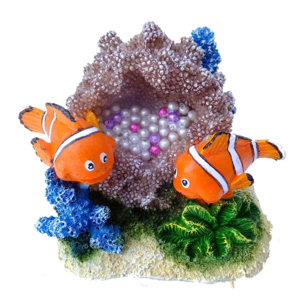 Décoration d'aquarium, Poisson clown : L.6xl.3,5xH.4cm