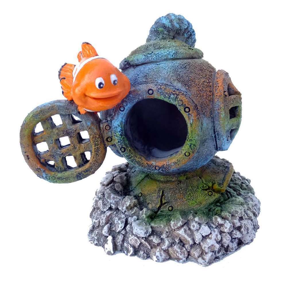 Décoration d'aquarium, Poisson clown : L.4xl.3,2xH.5cm