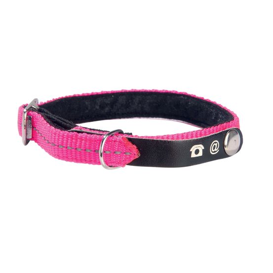 Collier nylon chat Lost rose :Longueur 30 cm