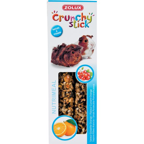 Baguette Crunchy Stick pour cochons d'inde Groseille et Orange 115g