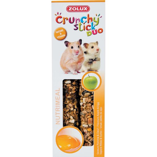 Baguette Crunchy Stick pour hamster : Pomme et Œuf 115g