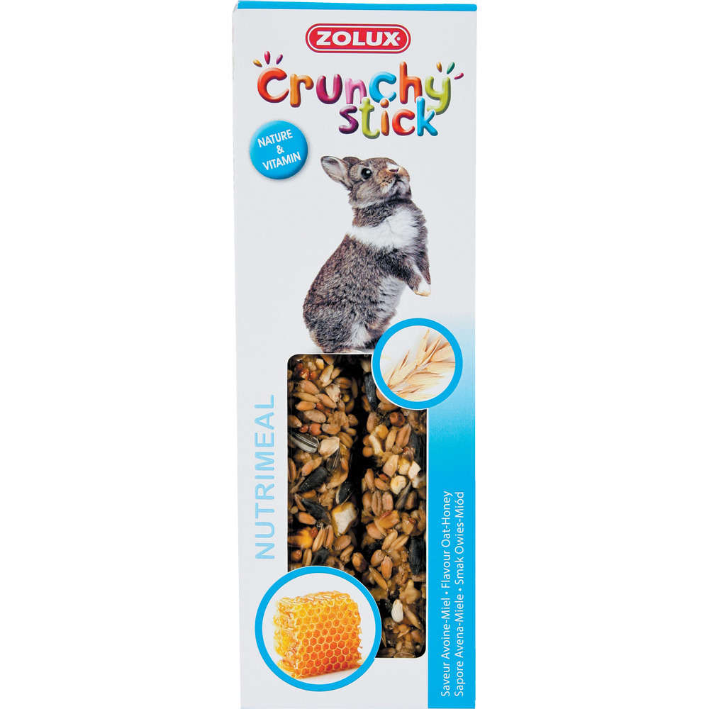 Baguette Crunchy Stick pour lapin : Avoine et Miel 115g