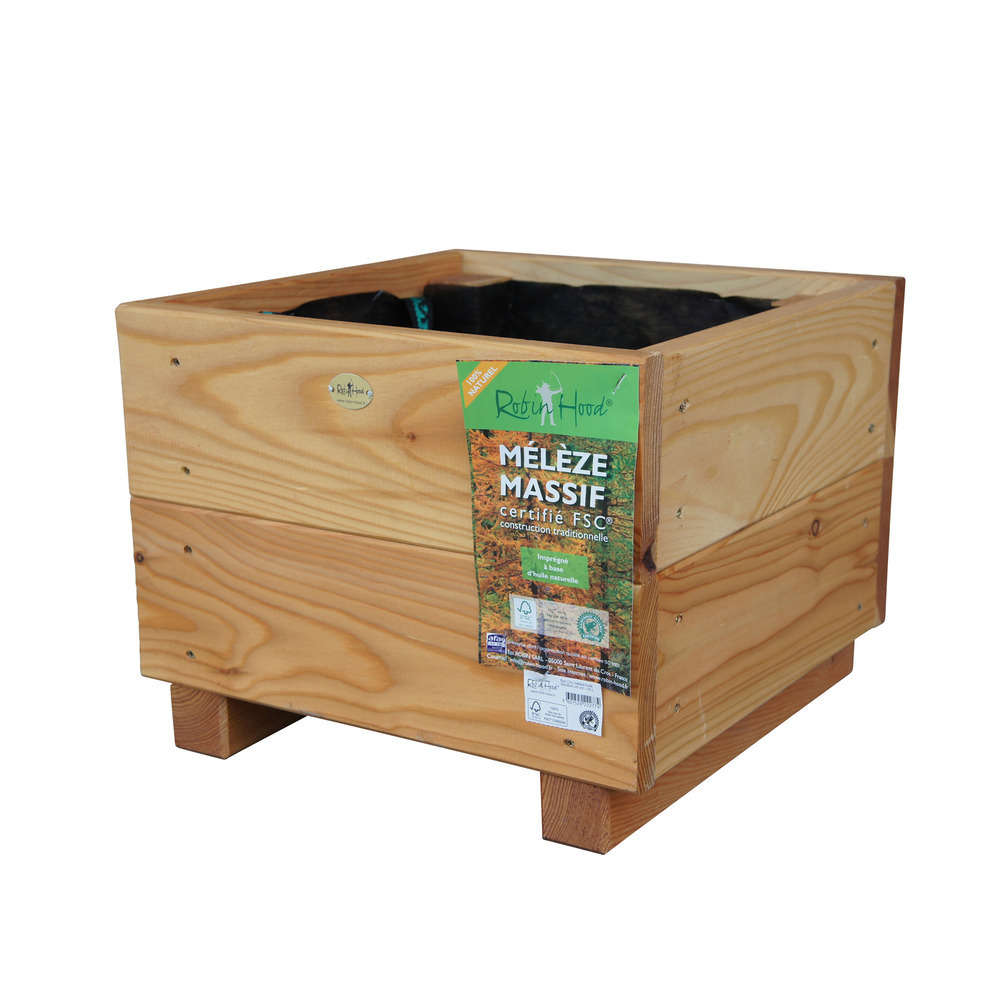 Bac City en mélèze huilé, certifié FSC L.36 x 36 x H.28cm