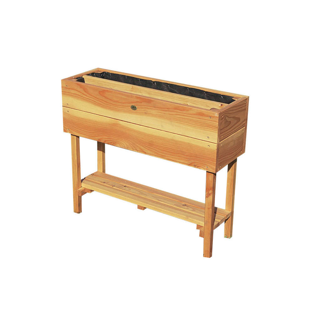 Carré potager surélevé 'Kid' bois mélèze huilé - L.75 x l.24 x H.60 cm