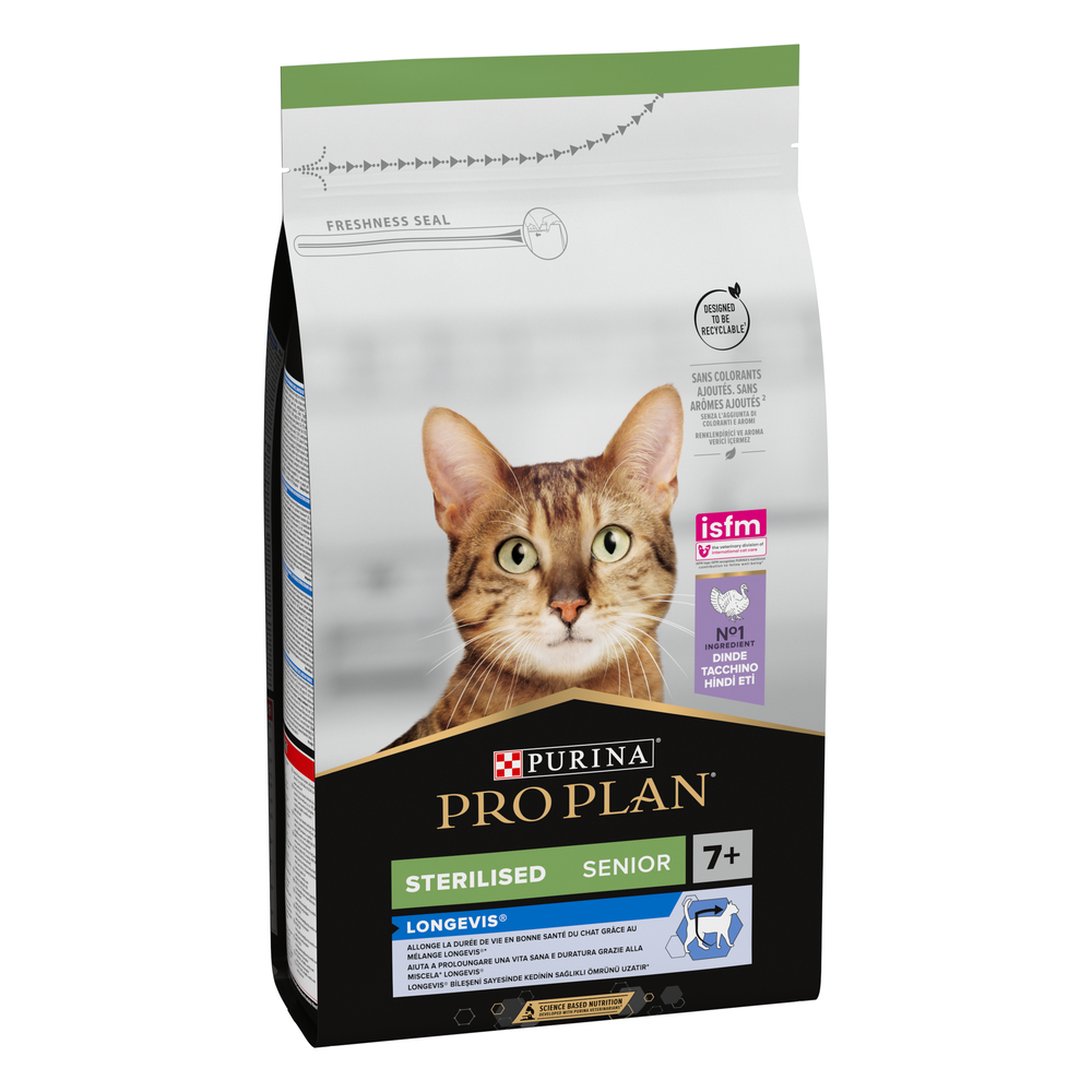Croquettes Pro Plan pour chat stérilisé Adulte 7+ : 1,5kg