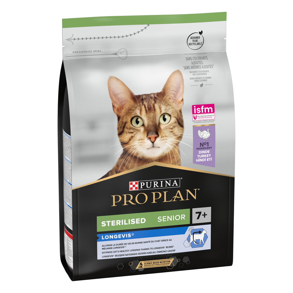 Croquettes Pro Plan pour chat stérilisé Adulte 7+ : 3kg
