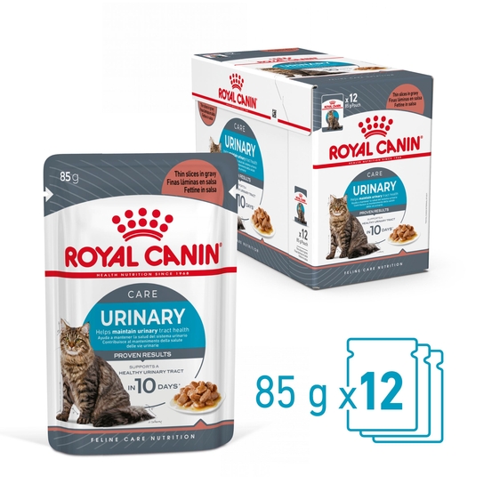 Bouchées en sauce chat Adulte santé urinaire Urinary 12x85g Royal Canin
