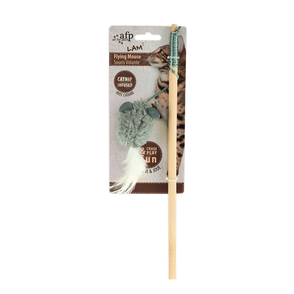 Jouet pour chat : souris volante H4xD4 cm