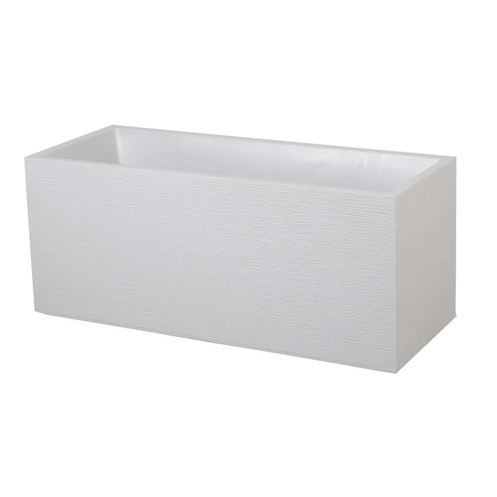 Jardinière Graphit en polypropylène, blanc cérusé L.99.5 x 39 x H.43cm