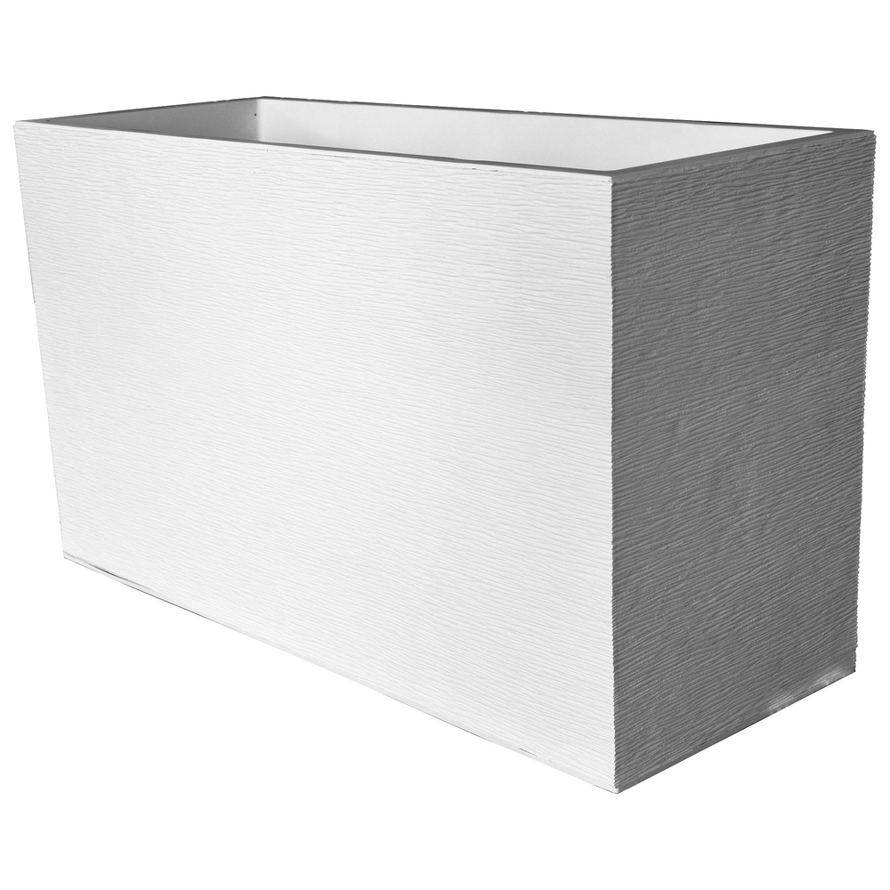 Jardinière Graphit en polypropylène, blanc cérusé L. 99,5 cm