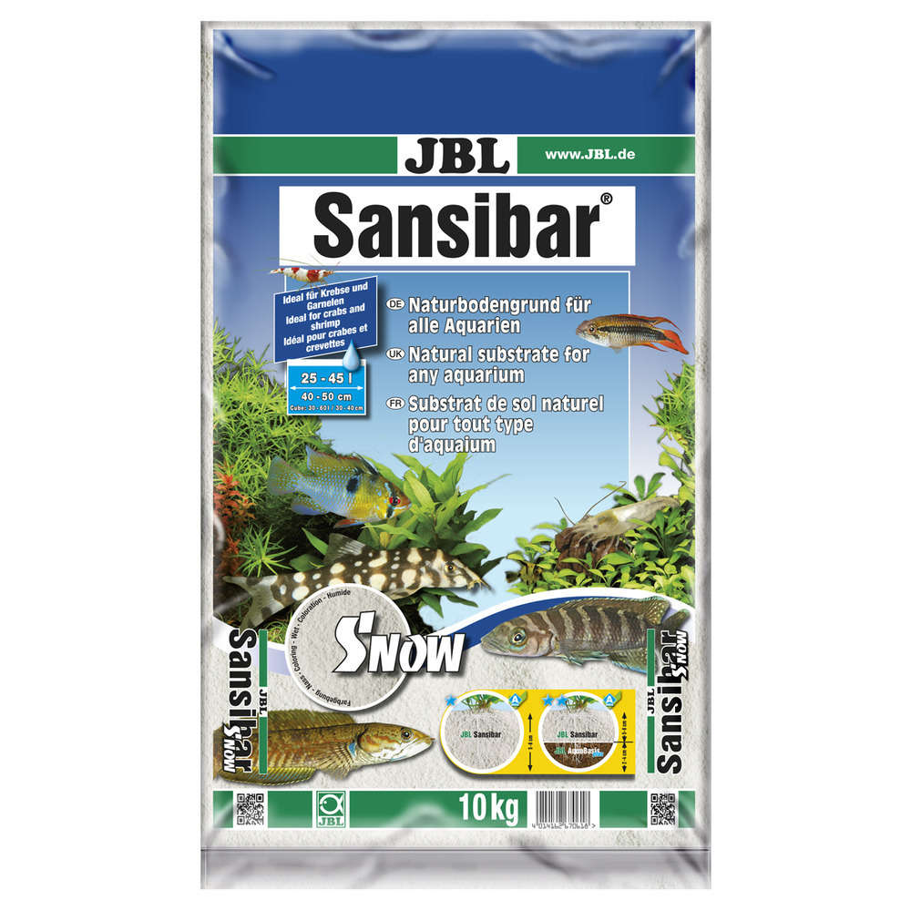 Substrat fin Sansibar Snow pour décor aquarium,terrarium : Blanc 10kg