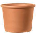 Pot cylindrique : terre cuite, 22,8x17,2cm