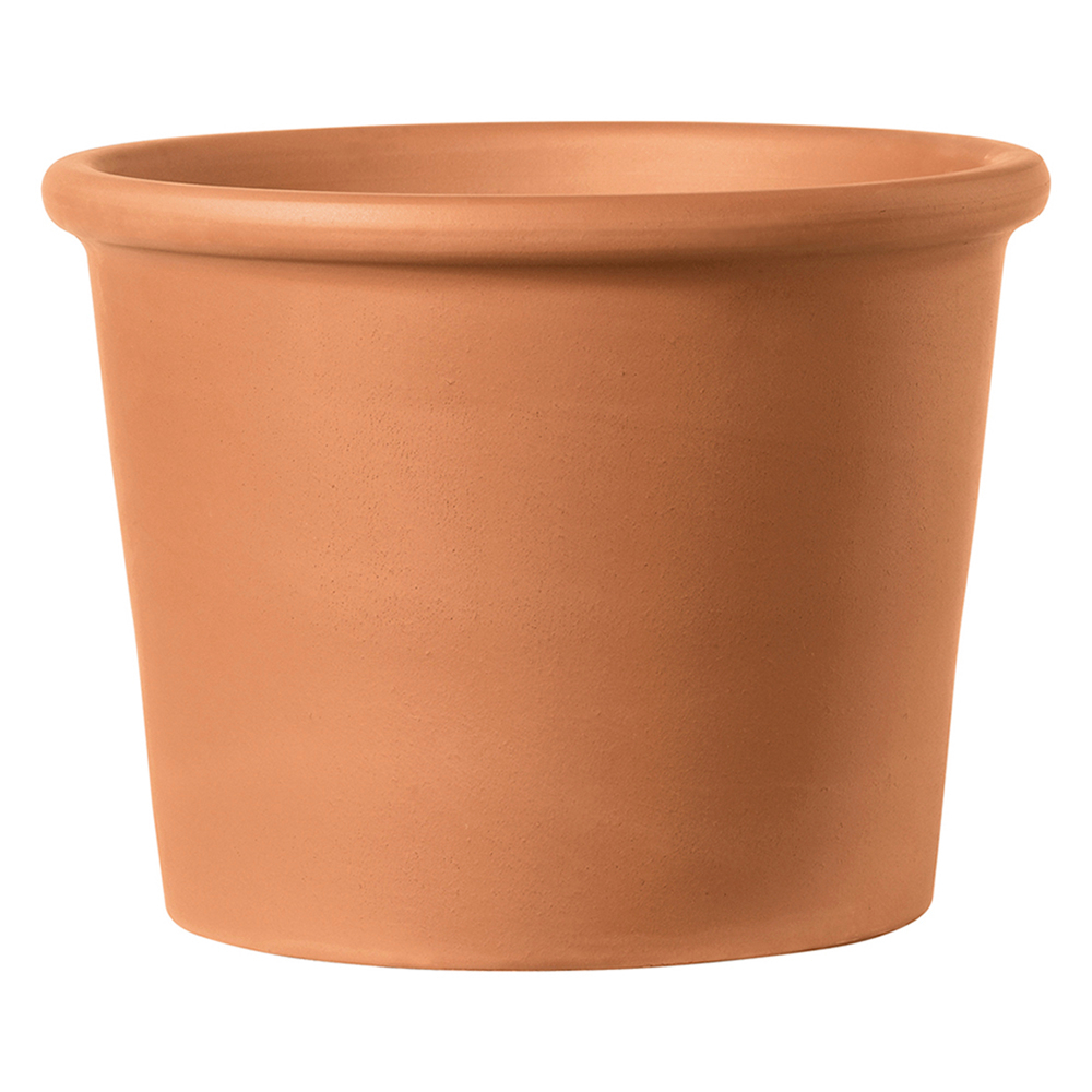 Pot cylindrique, en terre cuite Ø 33,6 x H. 25,3 cm