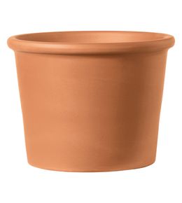 Pot cylindrique, en terre cuite Ø 33,6 x H. 25,3 cm