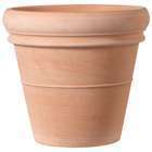 Pot double rebord : terre claire, 42,5x38,7cm