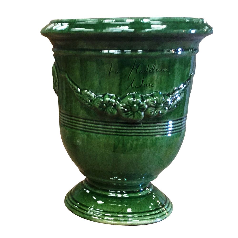 Vase Anduze Mini, vert Ø 17 x H. 22 cm