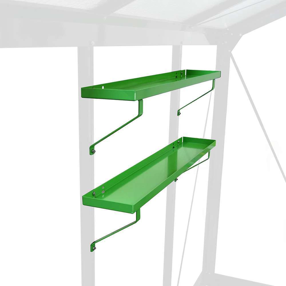 Set de 2 Ã©tagÃšres: alu. L.86xl.15cm