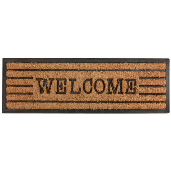 Paillasson 'Welcome', en coco/caoutchouc L. 75 x l. 25 cm