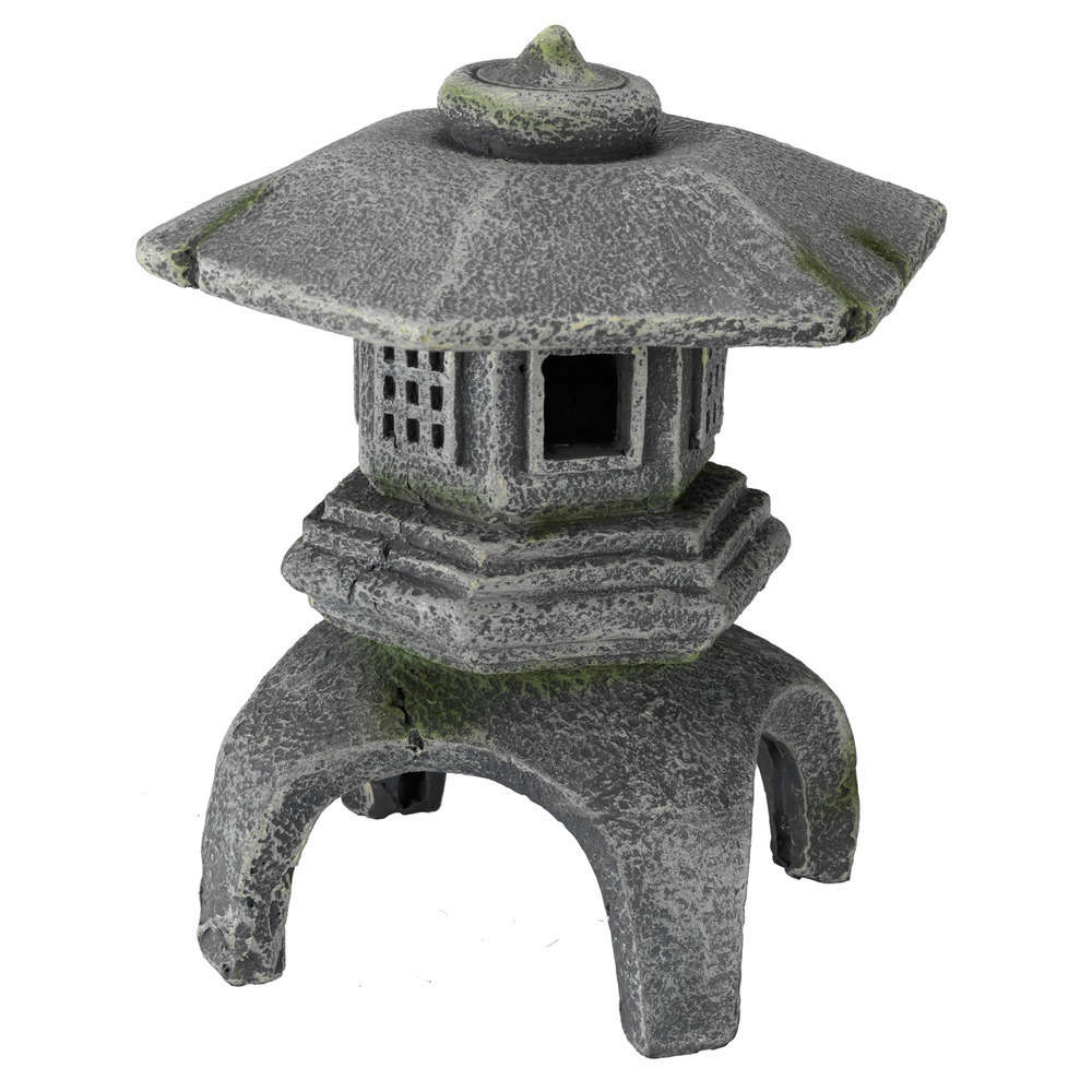Décoration d'aquarium balinese lantern 2 : L12,5xl12,5xH14,8 cm