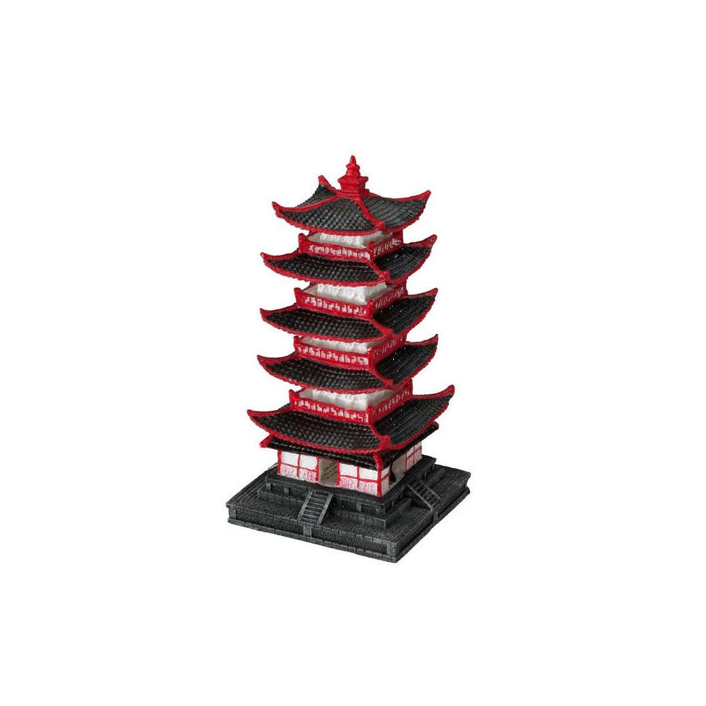 Décoration d'aquarium chinese pagoda M : L10xl10xH19,5 cm