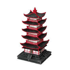 Décoration d'aquarium chinese pagoda M : L10xl10xH19,5 cm