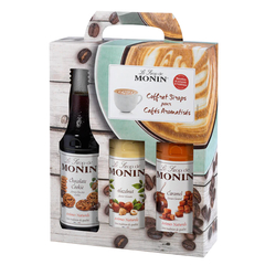 Coffret Monin Barista (3x25cl): Choco cookie, noisette, caramel