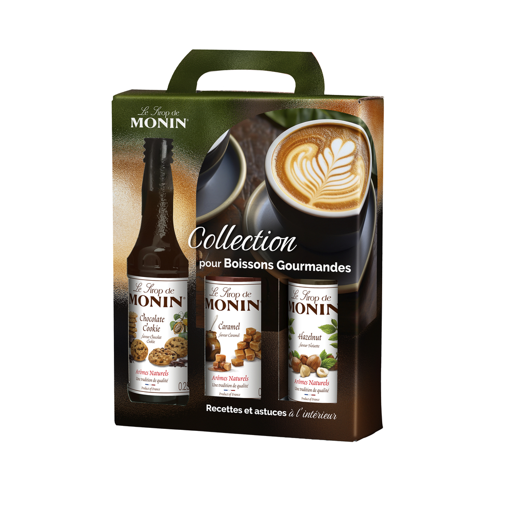 Coffret Barista : choco cookie, noisette, caramel - 3x25cl