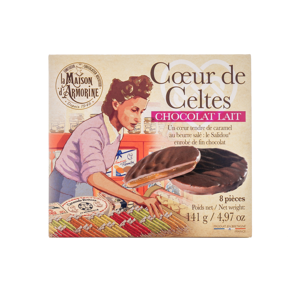 Cœur de celte, au chocolat au lait 125g