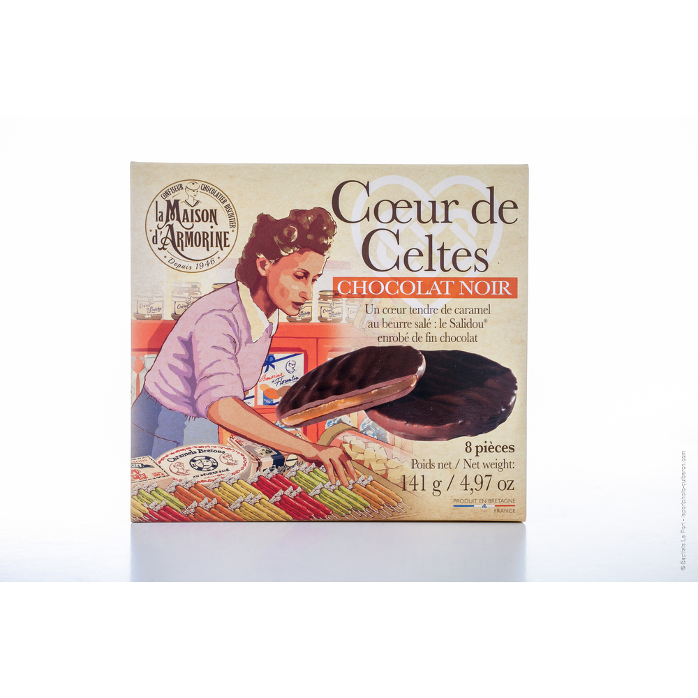 Cœur de celte, au chocolat noir 125g