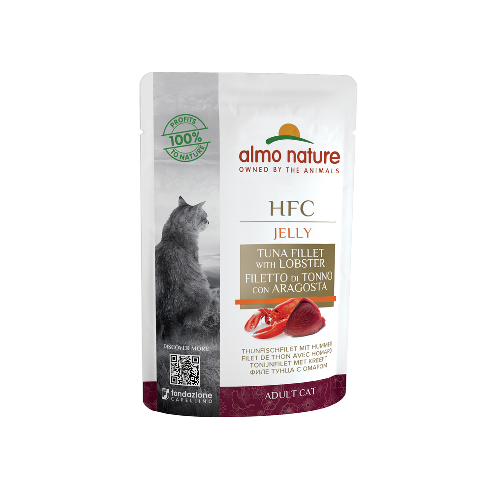 Filet de thon avec homard pour chat 55 gr