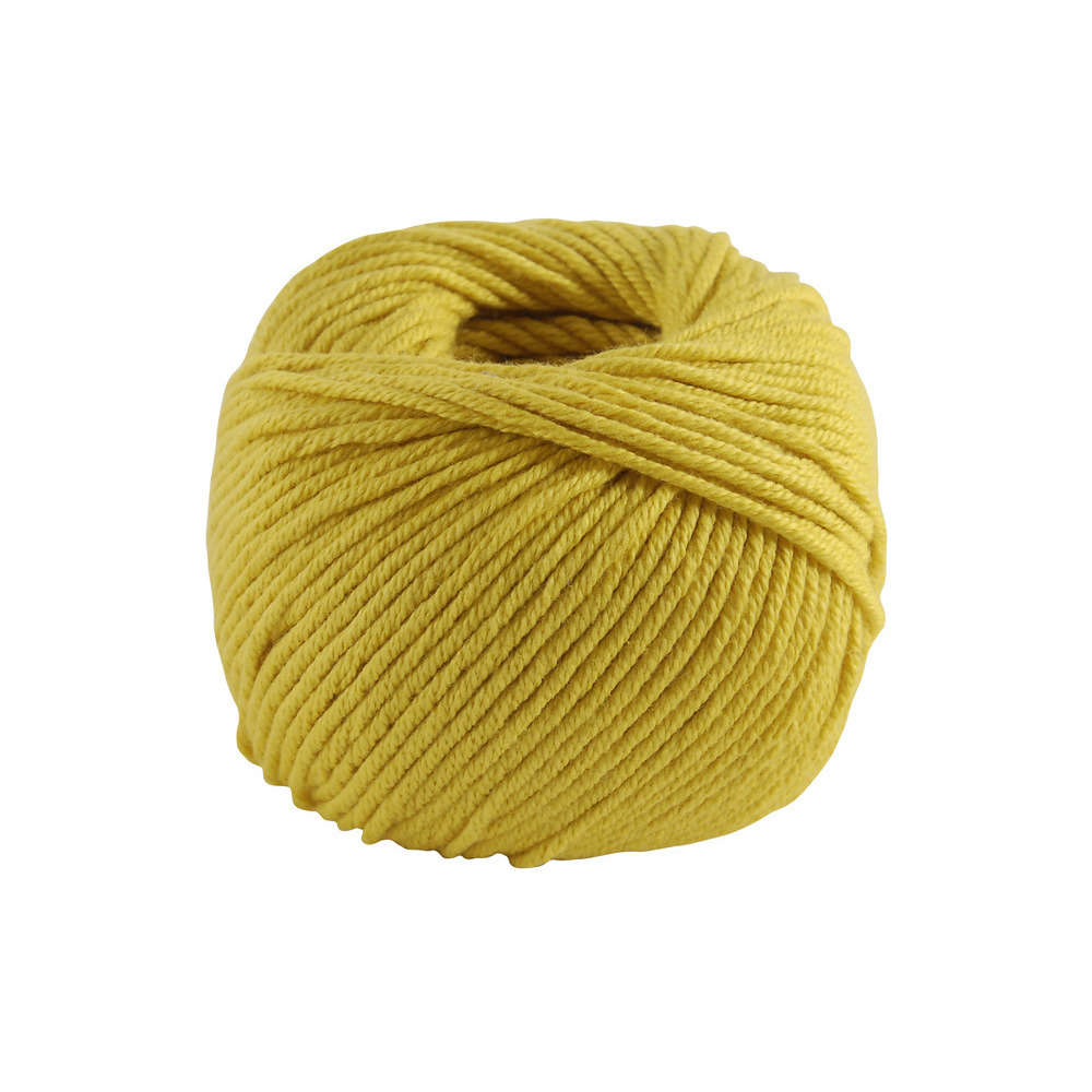 Pelote Natura coton jaune pour aiguilles n°2,5-3,5/crochet n°3 - 50 g