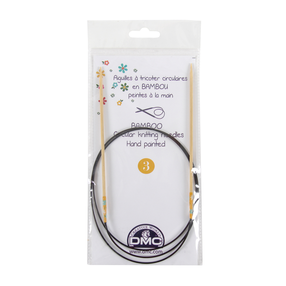 Aiguilles circulaires n°3, en bambou