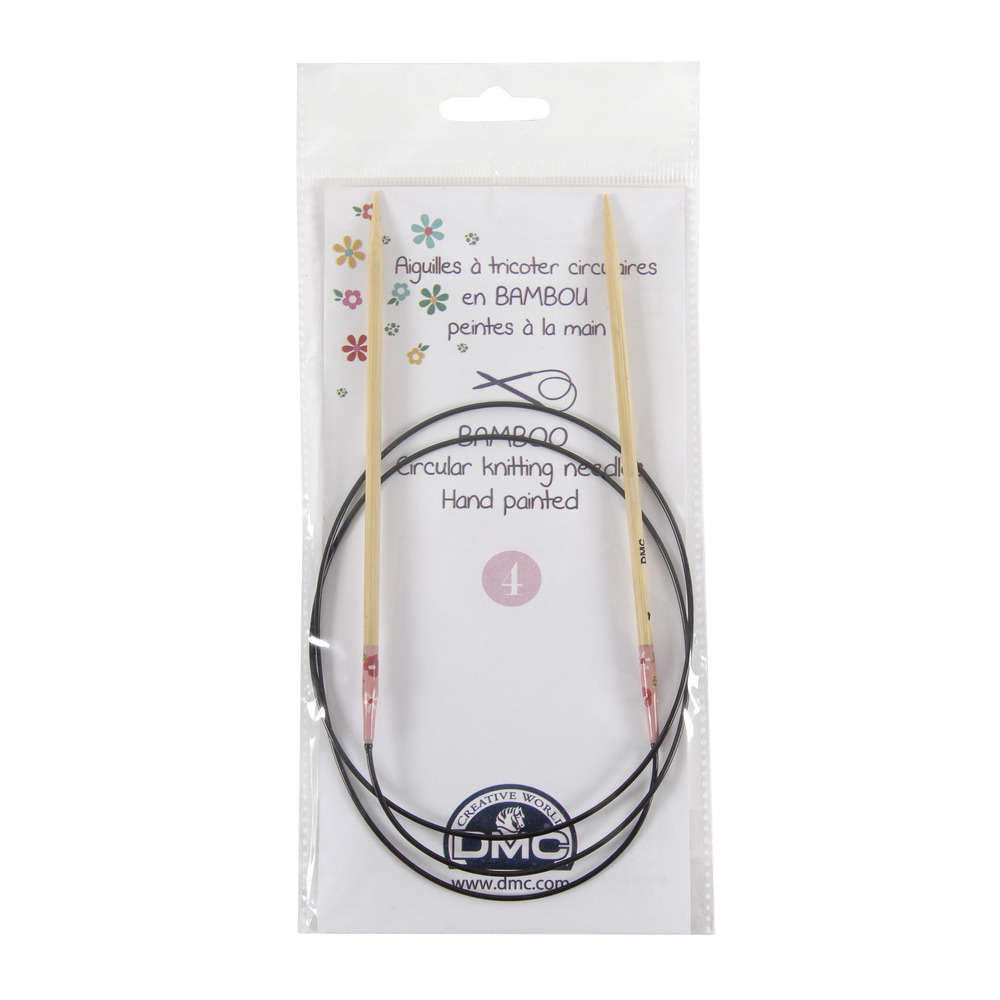 Aiguilles circulaires n°4, en bambou