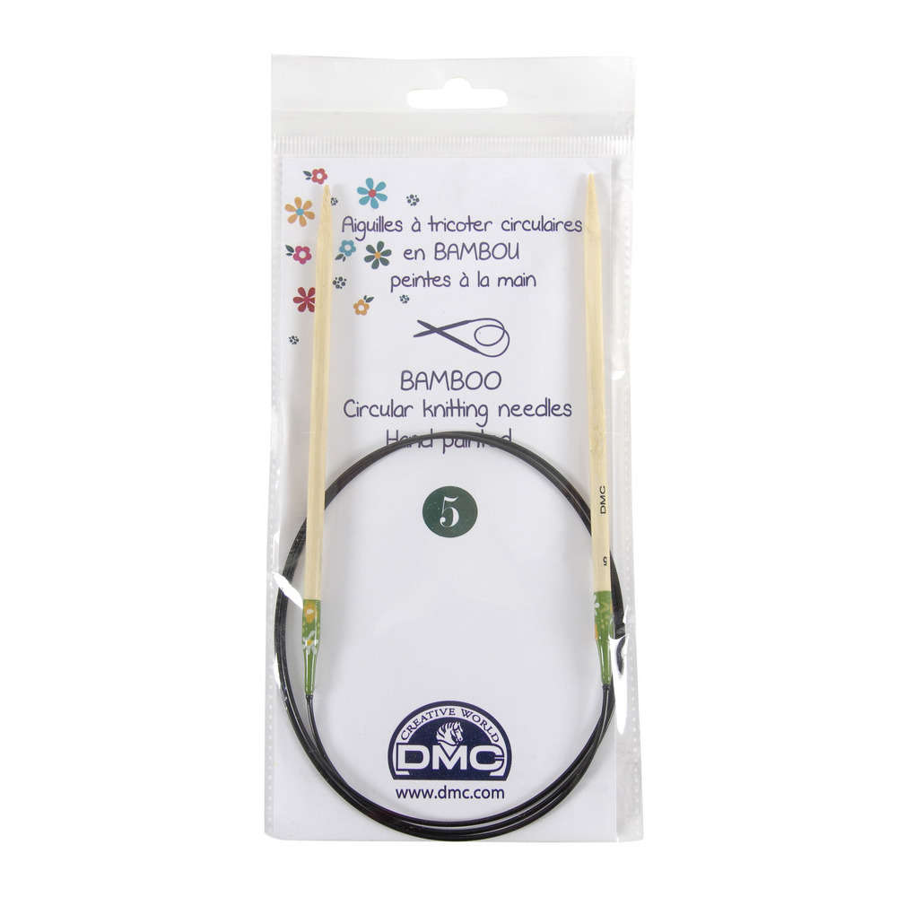 Aiguilles circulaires n°5, en bambou
