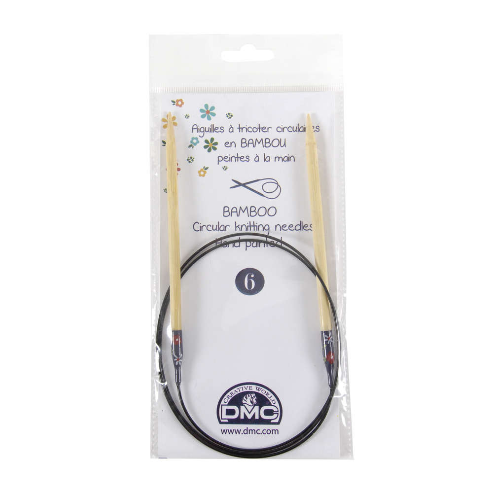 Aiguilles circulaires n°6, en bambou