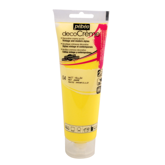 Peinture DecoCreme, 120ml - Jaune